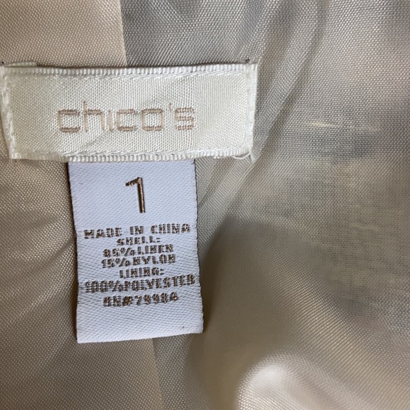 Chico’s linen blend animal print jacket - Picture 7 of 12